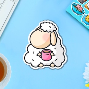 Sticker vinyle mouton | Stickers moutons mignons | Sticker vinyle kawaii, stickers planificateur, sticker pour ordinateur portable, sticker animal