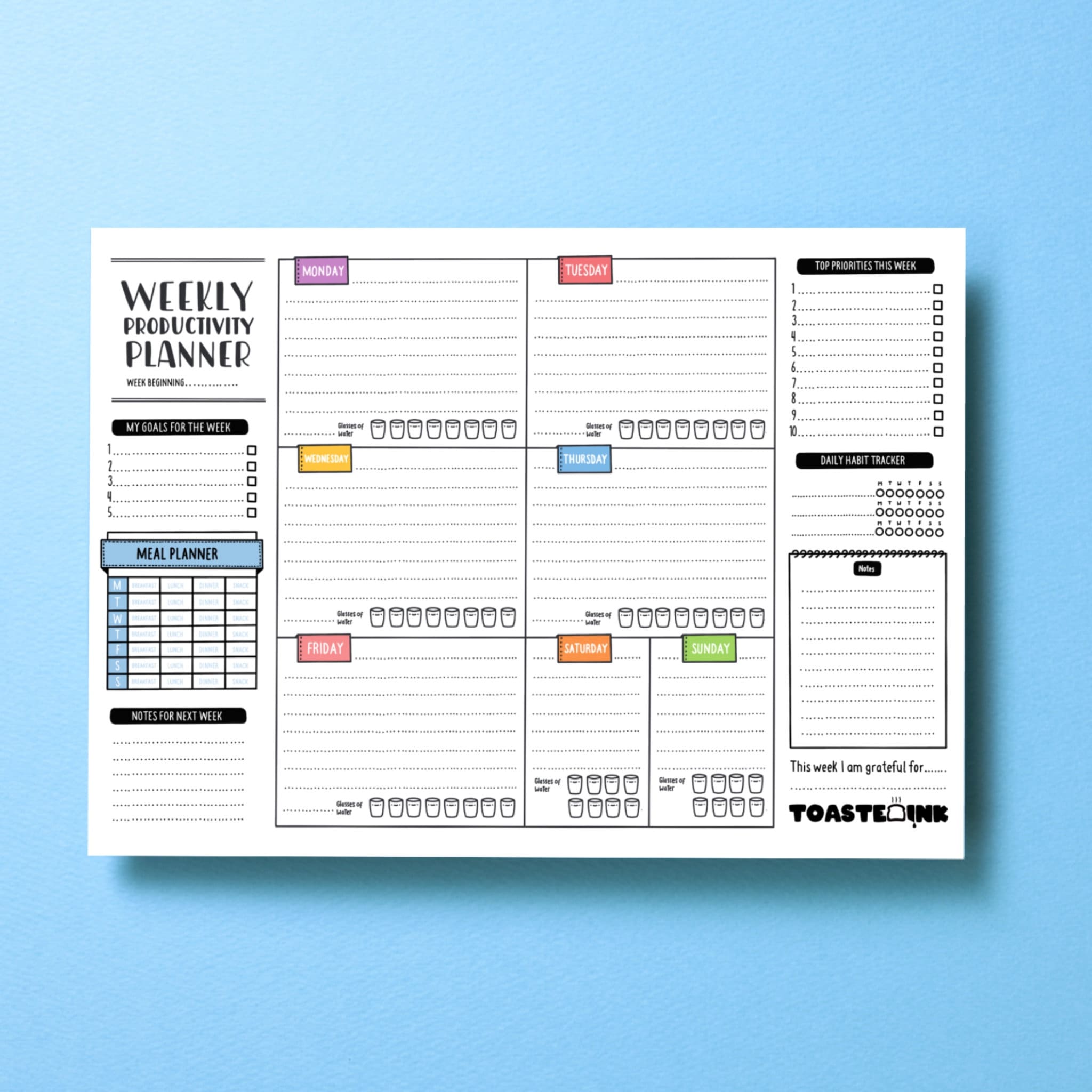 warm Brochure Fervent A4 WEEKLY Agenda Planner A4 Weekly Planner Daily - Etsy