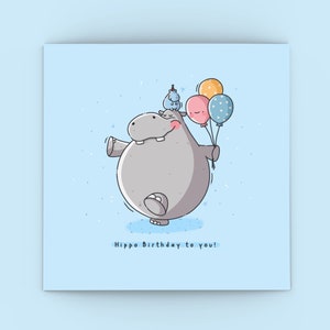 Cute Hippo Birthday card  - Kawaii Hippo Card | Cards for her, Cards for him | Cheeky,  Boyfriend, Girlfriend, Husband, Wife