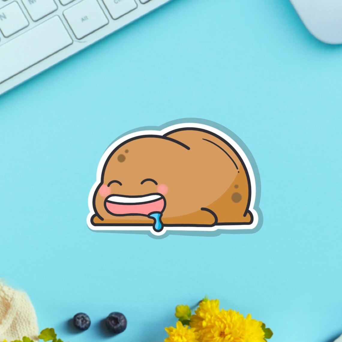 Sleeping Potato Vinyl Sticker | Kawaii Sleeping Spud Stickers | Cute ...