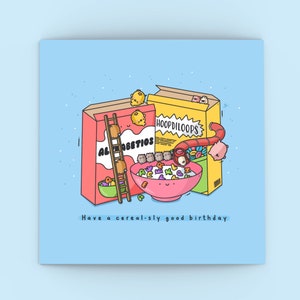 Cute Cereal Birthday card  - Kawaii Breakfast Card, Brunch | Cards for her, Cards for him | Cheeky,  Boyfriend, Girlfriend, Husband, Wife