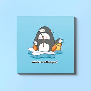 Penguin card | Cute Card, Friendship, Appreciation | Cards for her, Cards for him | Funny Animal Card For Boyfriend & Girlfriend, Penguins