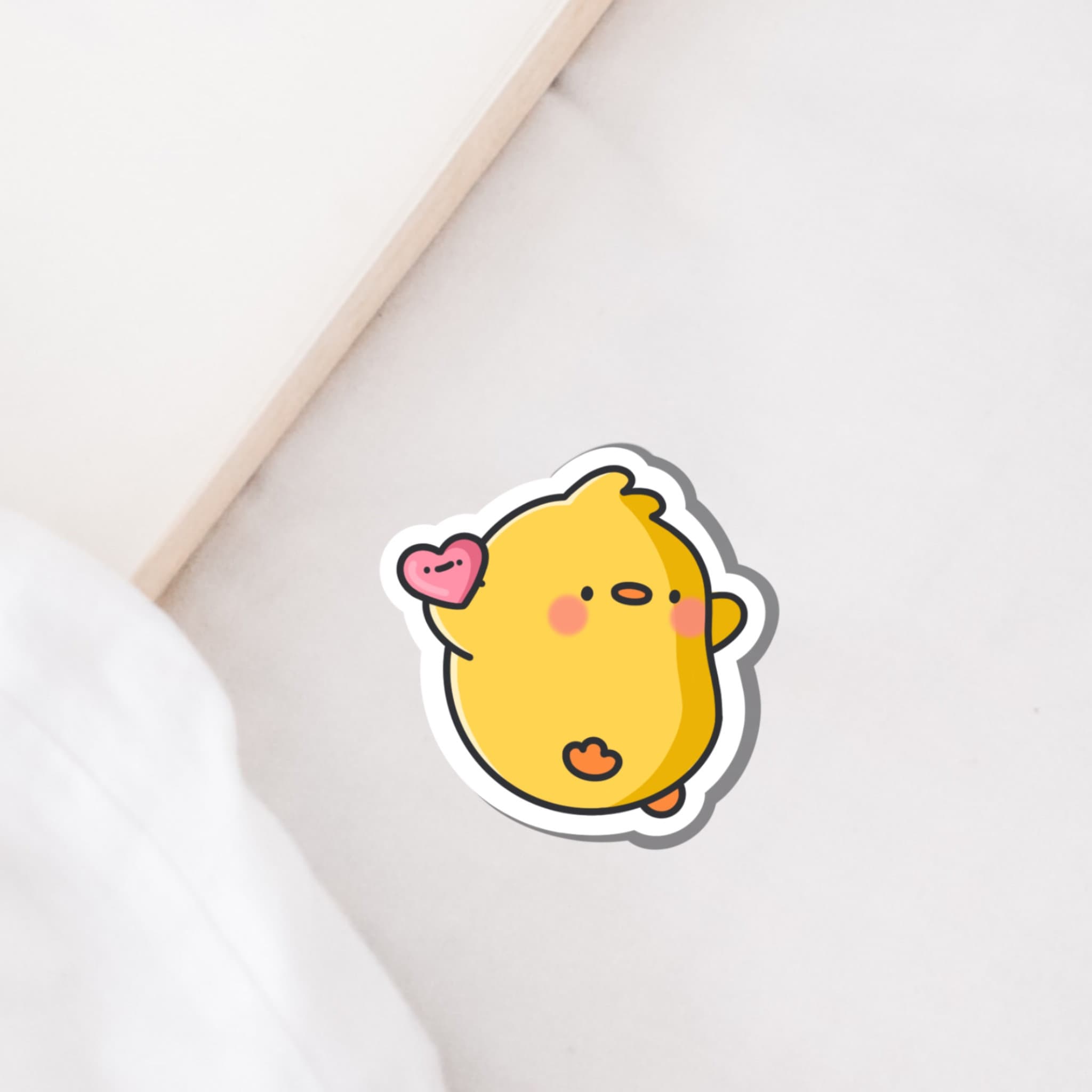Cute Chick Vinyl Sticker Kawaii Chick Stickers Cute Vinyl Etsy