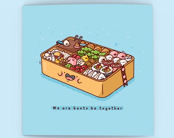 Cute Bento Box card  - Kawaii greetings Card | Cards for her, Cards for him | Funny Valentines Card For Boyfriend For Girlfriend Card