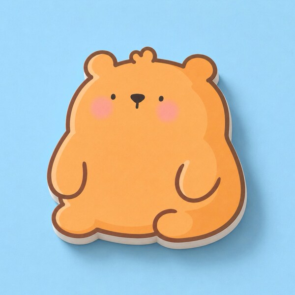 Cute Bear Sticky Notes | Kawaii Bear Memo Pad | 50 Sheet Sticky Notes | Cute Stationery Gift | Desk Accessories | Planner Sticky Notes