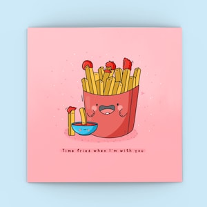 Cute French Fries card  - Cute Kawaii fries card | Cards for her, Cards for him | Cheeky,  Boyfriend, Girlfriend, Husband, Wife, fast food