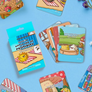 Petite boîte de cartes de motivation positives | Boîte de 60 cartes | amour, cadeau de Saint-Valentin, cadeau d'anniversaire | Cadeaux positifs | Cadeau pour ami