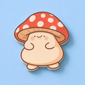 Cute Mushroom Sticky Notes | Kawaii Toadstool Memo Pad | 50 Sheet Sticky Notes | Cottagecore Stationery | Planner Notes