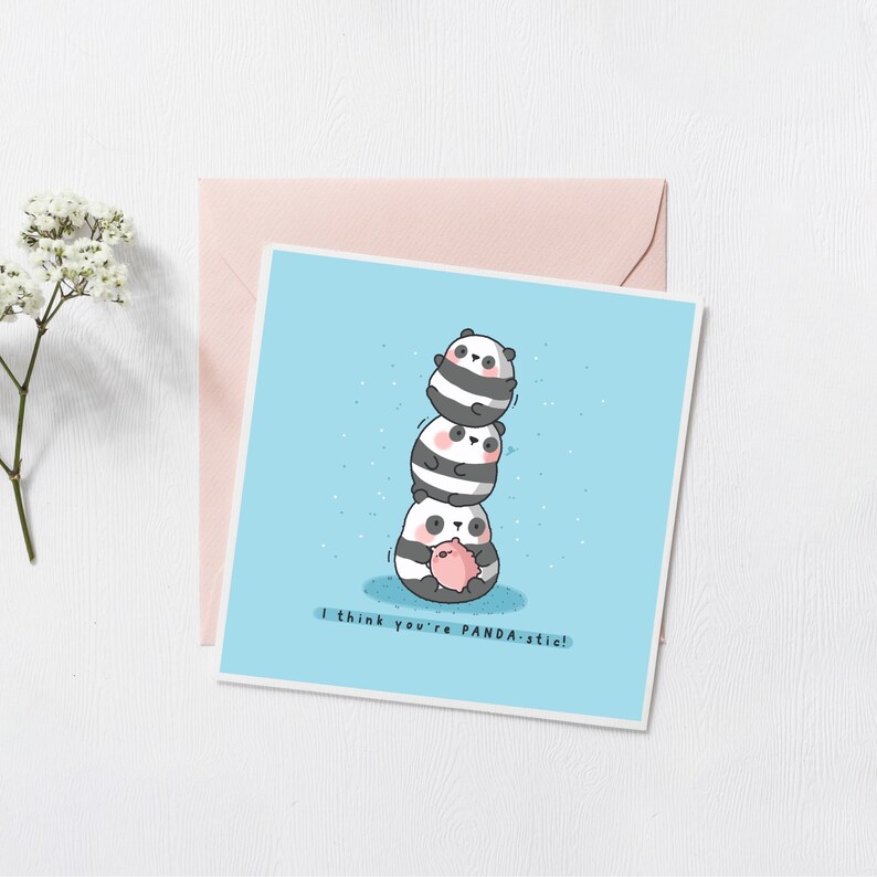 Süße Panda-Karte Kawaii Sie sind Panda-stic Karte Karten | Etsy