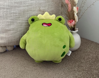カエルのぬいぐるみ 王冠付き 王冠をつけたカエルのぬいぐるみ - 20 cmのフルサイズのかわいいカエル
