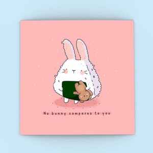 Cute Sushi Bunny card  - Kawaii greetings Card | Cards for her, Cards for him | Funny Valentines Card For Boyfriend For Girlfriend Card