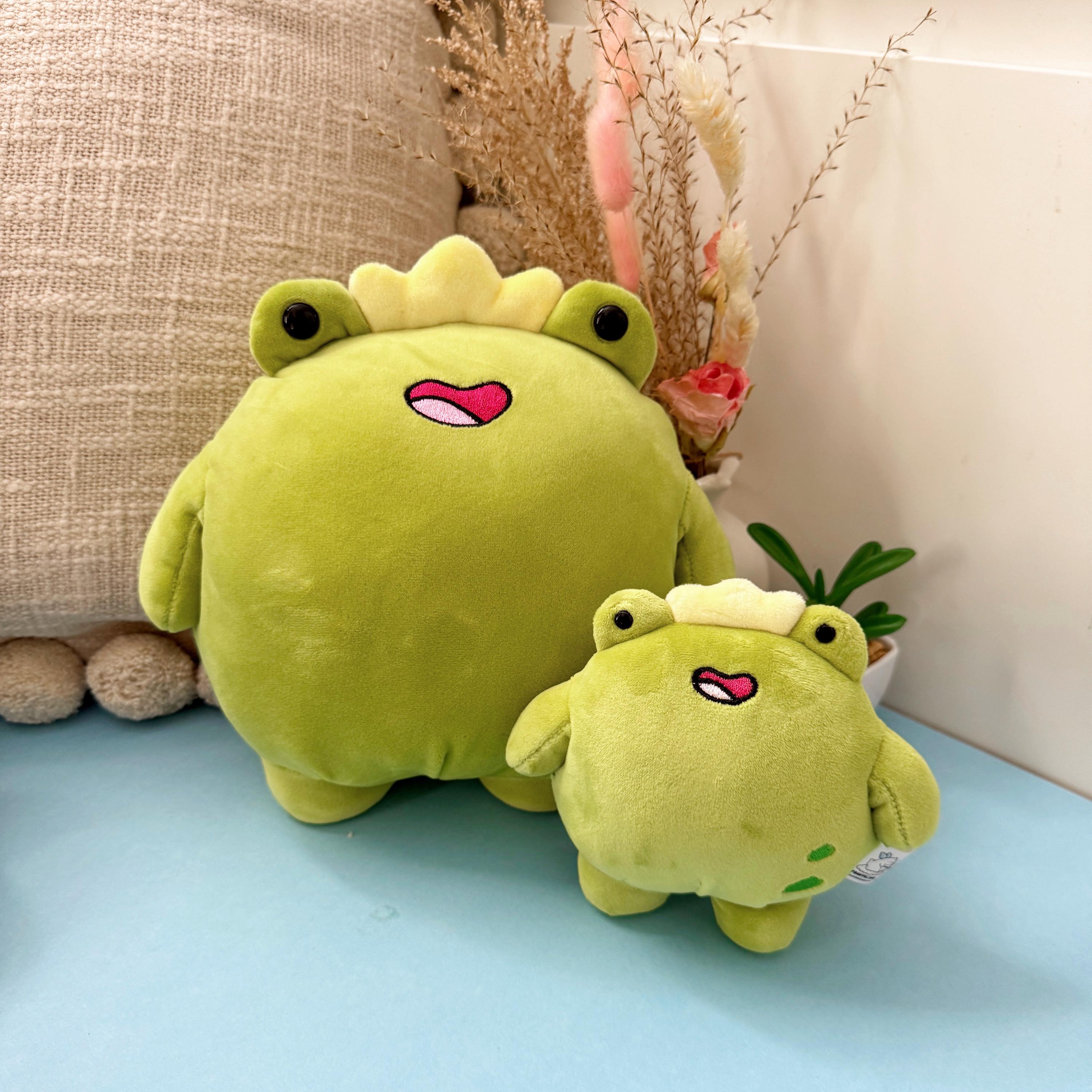 カエルのぬいぐるみキーホルダー | 王冠付きかわいいカエルの