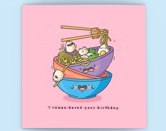 Cute Ramen Birthday card  - Kawaii Noodles Card, Cup Noodles | Cards for her, Cards for him | Cheeky,  Boyfriend, Girlfriend, Husband, Wife