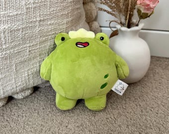 カエルのぬいぐるみキーホルダー | 王冠付きかわいいカエルの