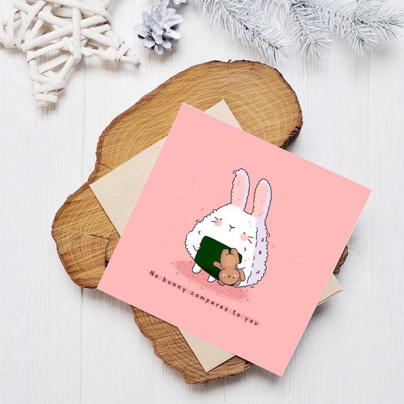 Cute Sushi Bunny Card Kawaii Greetings Card Cards for Her Etsy UK