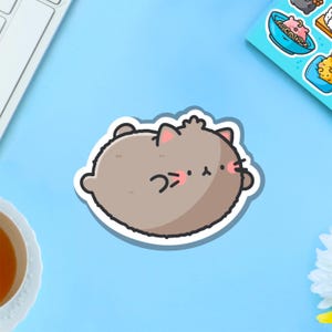 Flying Cat Vinyl Sticker | Kawaii Stickers, Kitty Stickers | Cute Vinyl Sticker, planner stickers, laptop sticker decal