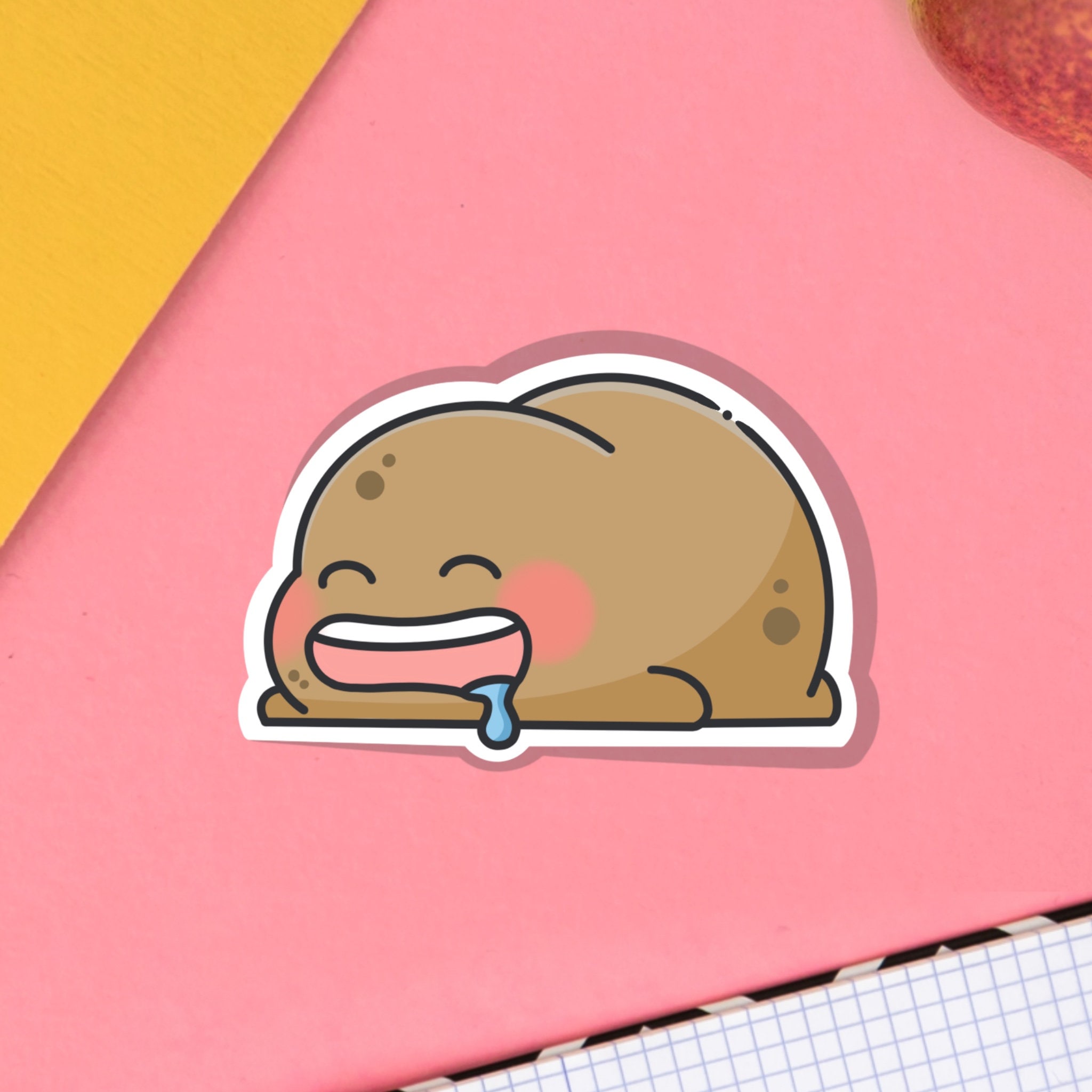 Sleeping Potato Vinyl Sticker Kawaii Sleeping Spud Stickers - Etsy