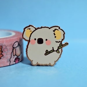 Cute Koala Enamel Pin | Kawaii Koala Pin | Rose Gold Koala Animal | Hard Enamel Pin | Lapel Pin