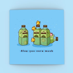 Cute Aloe Vera card - Kawaii Aloe Card | Cards for her, Cards for him | Funny greetings Card For Boyfriend For Girlfriend Card