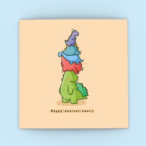 Cute Dinosaur card  - Kawaii Anniversary Dinosaur Card | Cards for her, Cards for him | Funny Anniversary Card For Boyfriend For Girlfriend