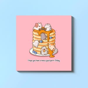 Pancake Cats card - Kawaii Birthday Card | Cards for her, Cards for him | Funny Birthday Card For Boyfriend Girlfriend | Kitty Animals Pets