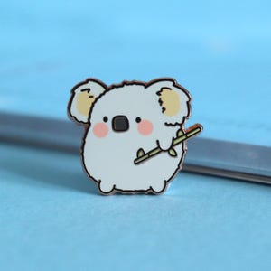 Koala Enamel Pin | Kawaii Cute Koala Pin | Rose Gold Koala Animal | Hard Enamel Pin | Lapel Pin | Funny pins | Pin badge, Badges