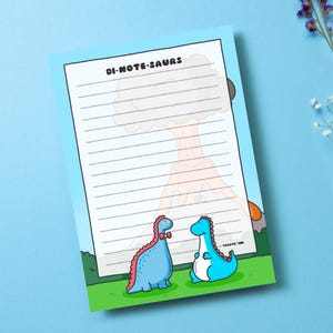 Dinosaur Notepad, Cute A6 Notepad, Kawaii Design Tear Away to do list | Memo Pad, Planner, Organiser | Stationery for Studying, Dino pun