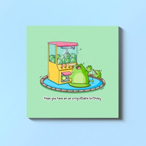 Carte d'anniversaire grenouille - Carte d'anniversaire kawaii | Des cartes pour elle, des cartes pour lui | Coquine, Petit ami, Petite amie, Mari, Femme grenouille