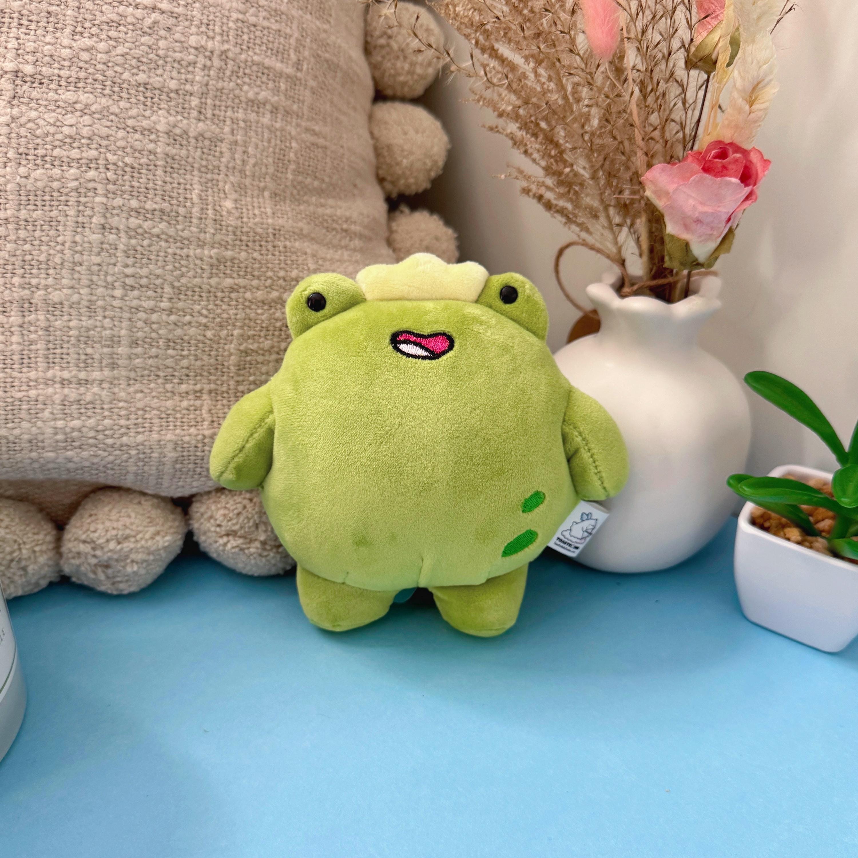 カエルのぬいぐるみキーホルダー | 王冠付きかわいいカエルの