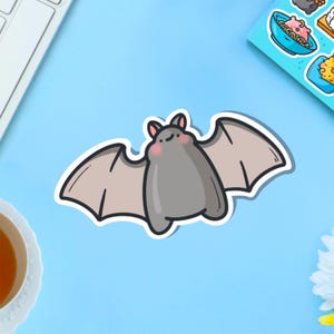 Bat Vinyl Sticker | Kawaii Halloween Stickers | Cute Vinyl Sticker planner stickers, laptop sticker decal, Gothic, Spooky