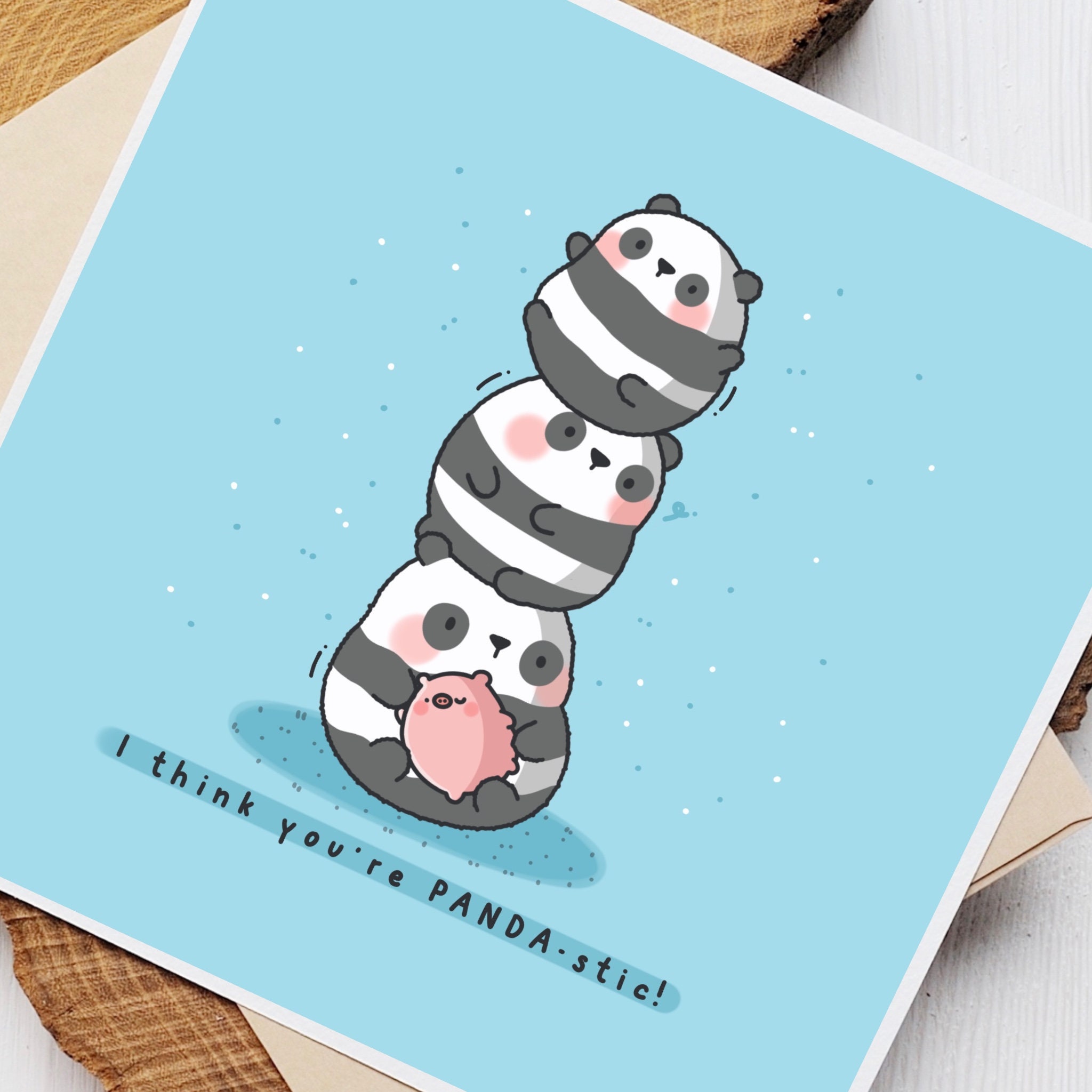 Cute Panda card Kawaii youre panda-stic Card Cards for | Etsy