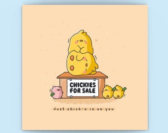 Cute Chicks card  - Kawaii chicken Card | Cards for her, Cards for him | Funny Birthday Card For Boyfriend For Girlfriend Card