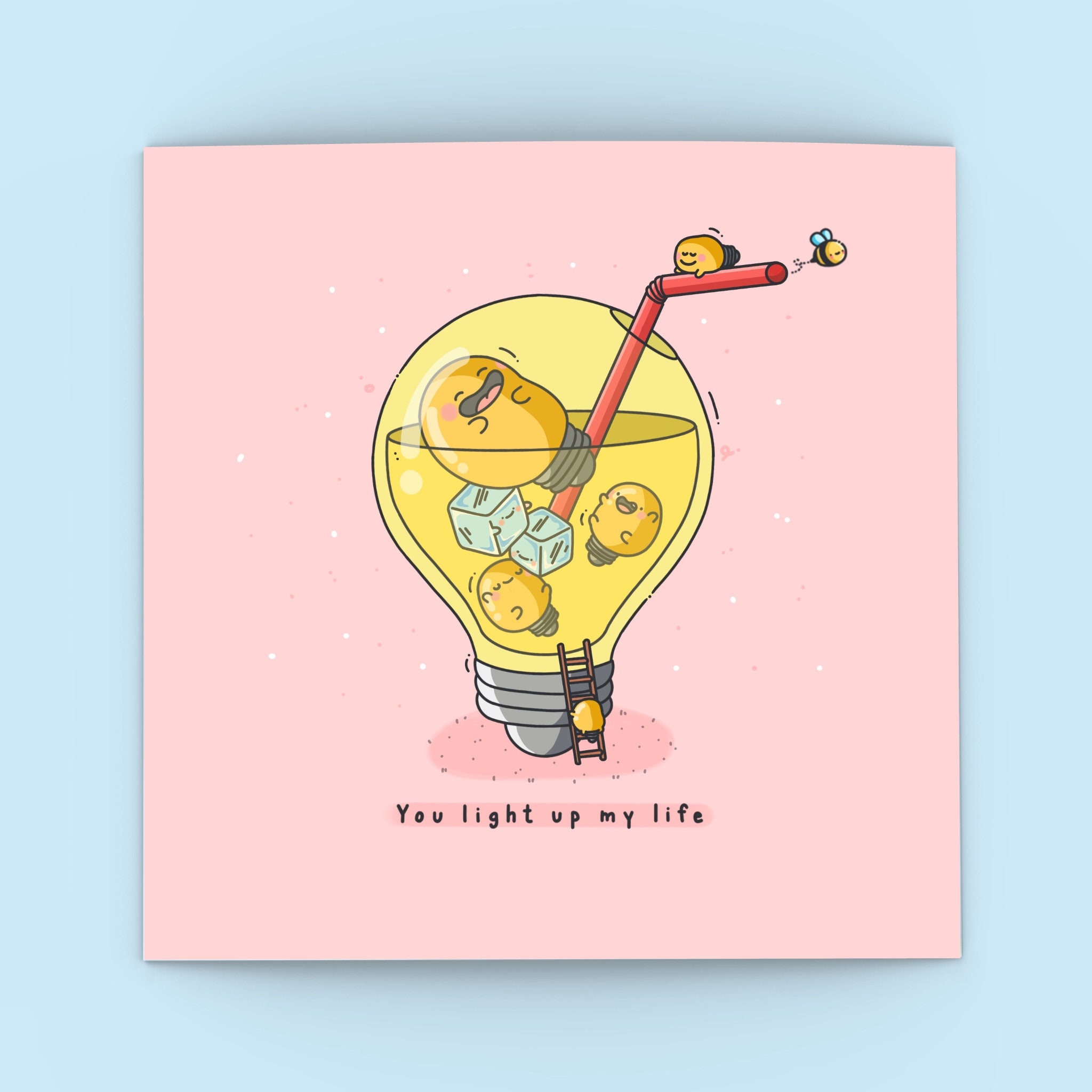 Cute Bulb Card Cute Kawaii Card Cards for -