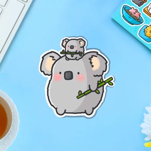 Koala Vinyl Sticker | Kawaii Stickers, Koala Stickers | Cute Vinyl Sticker, planner stickers, laptop decal, Animal sticker | koala bear