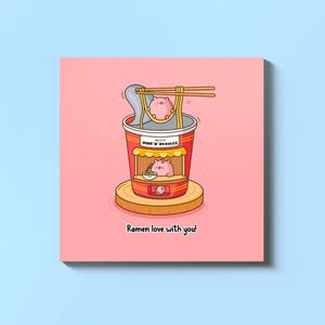 Ramen Pigs Greetings card  - Kawaii Noodles Card, Cup Noodles | Cards for her, Cards for him | Cheeky,  Boyfriend, Girlfriend, Husband, Wife