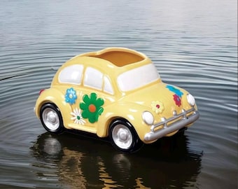 Yellow Ceramic Love Bug Beetle Planter, Succulent or Candy Dish - Etsy