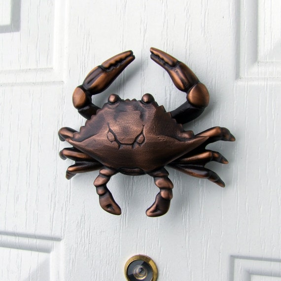Blue Crab Door Knocker Standard Etsy