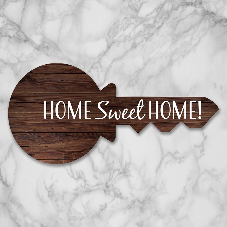 Home Sweet Home Wooden Key Photo Prop Cut Out Custom Key Etsy