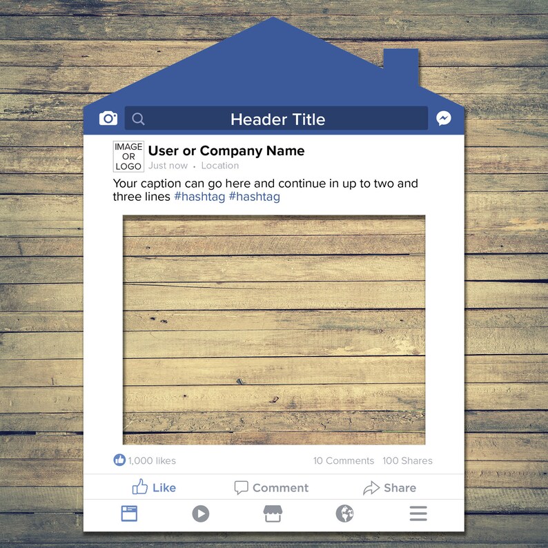 Facebook Real Estate House Selfie Frame Prop Cut Out Sold Etsy