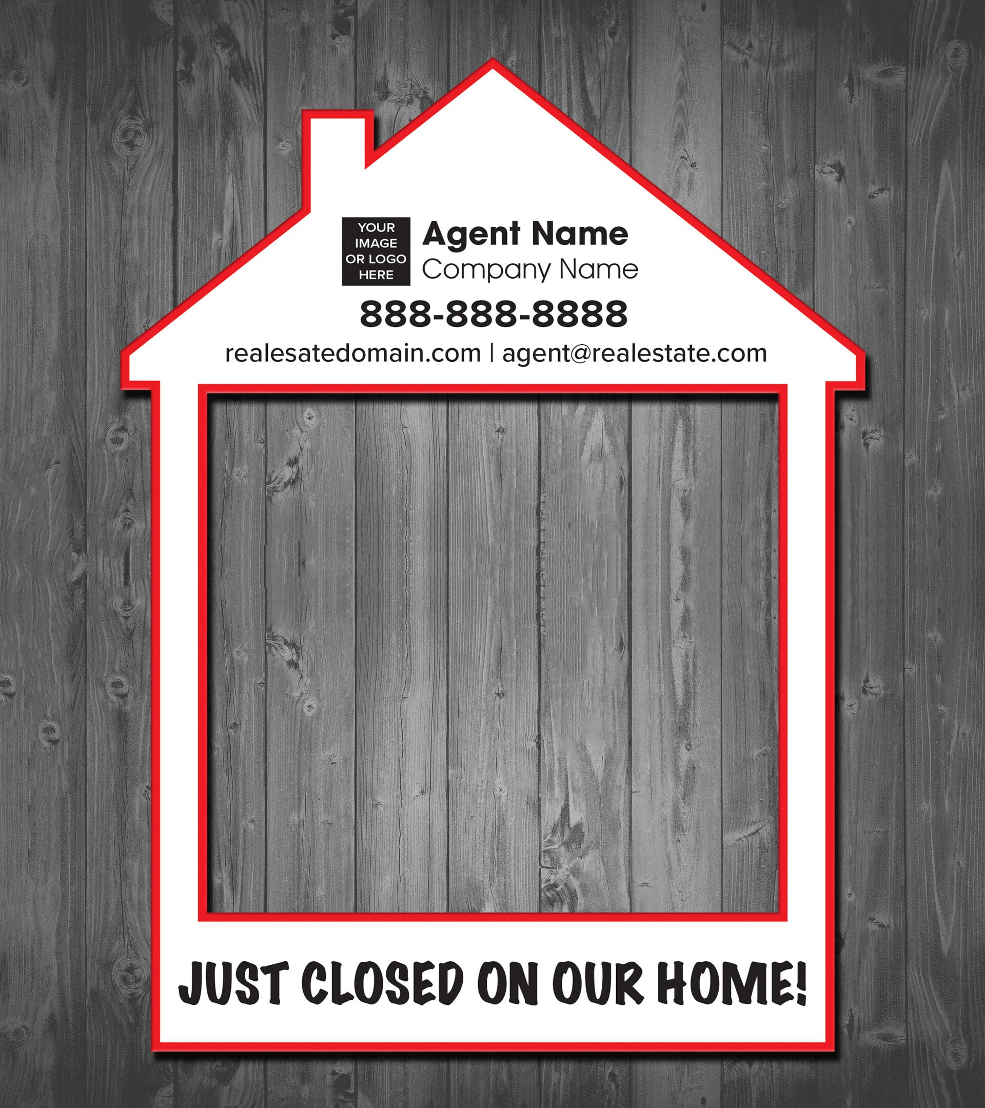 Real Estate House Photo Booth Prop Selfie Frame Cut Out Etsy