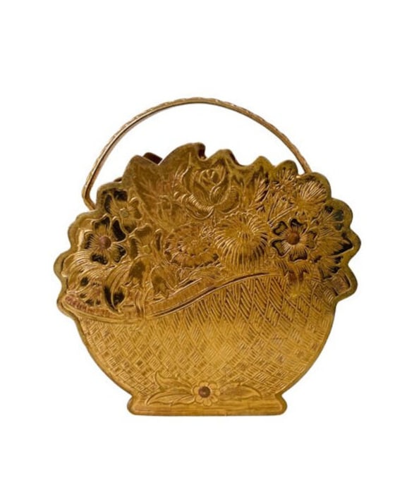 Rare Vintage Mascot Flower Basket Powder Compact … - image 7