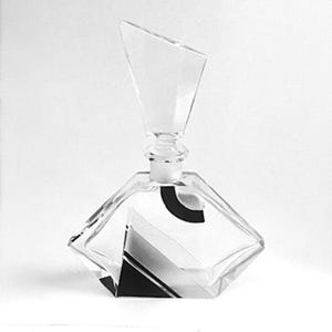 Art Deco Czech Enamelled Glass Perfume Scent Bottle circa 1920