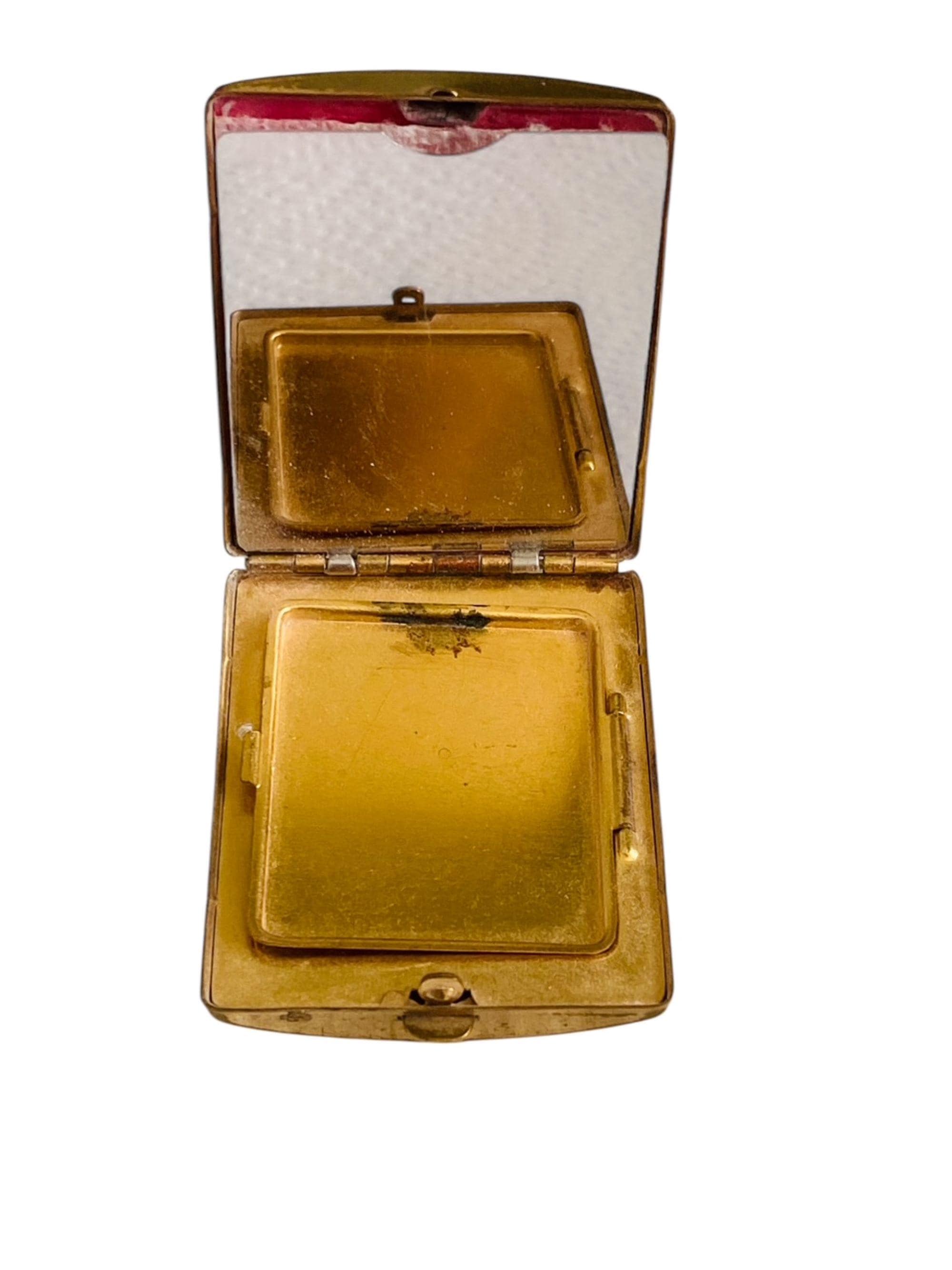 Antique Rough Compact Art Deco / Vintage Powder & Rouge Compact Vanity Case Circa 1930 - Etsy