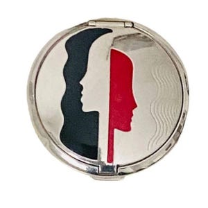 Art Deco Powder & Rouge Compact Richard Hudnut Deauville Kosmetikkoffer 1920er Jahre