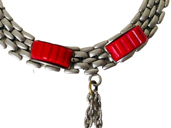 Bracelet Vintage Art Déco / Moderniste Années 30-40 - Style Jakob Bengel - Laiton Doré - Longueur 18,4 Cm