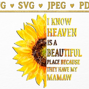 Mamaw Loss Quote Svg, Guardian Angel png, dans la mémoire aimante clip art, grand-mère au paradis rip, citation de poème commémoratif, repose en paix