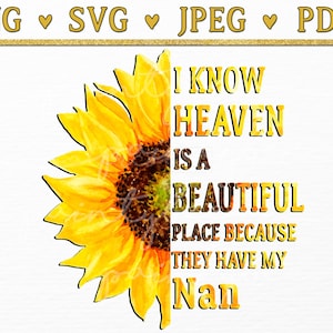Nan Loss Quote Svg, Guardian Angel png, dans la mémoire aimante clip art, grand-mère au paradis rip, citation de poème commémoratif, repose en paix