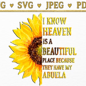 Abuela Memorial Svg, perte de grand-mère