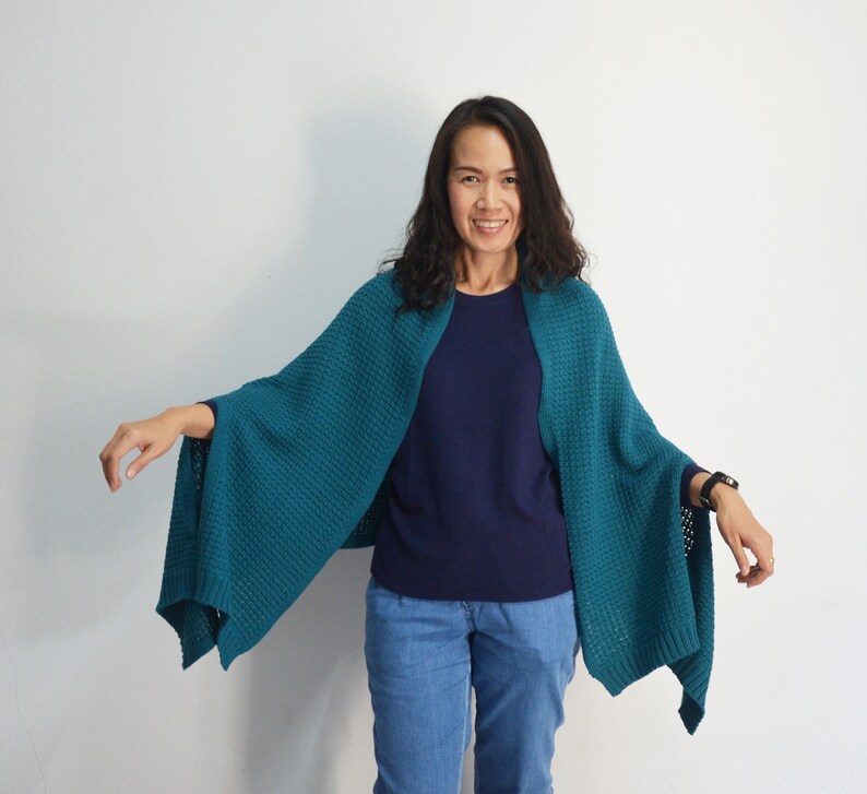 For Her Cotton Shawl Wrap with arm hole Wrap Scarf Cape Etsy