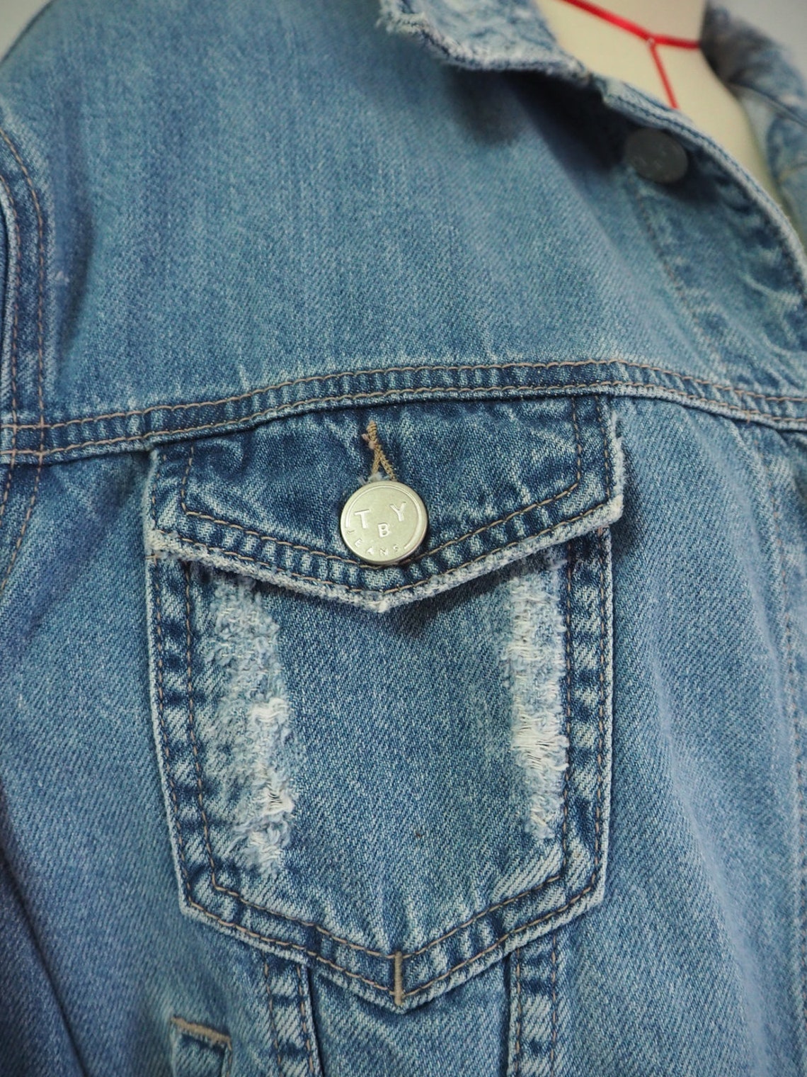 Jean Jacket, Women Denim Jacket, Hand Embroidered Jean Jacket, Cotton ...